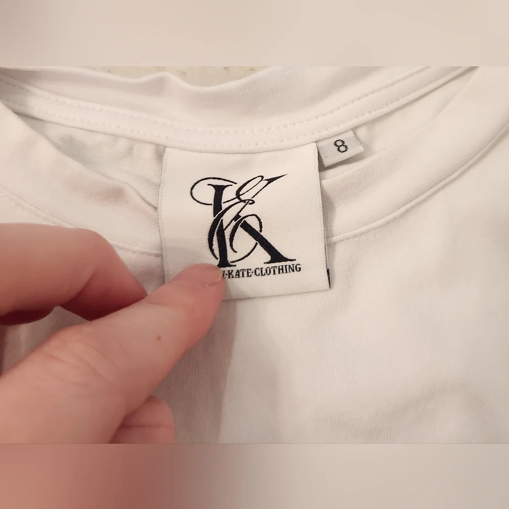 Ellory Kate Clothing White Sequin Cinderella Shirt Size‎ Youth 8 #AA1130